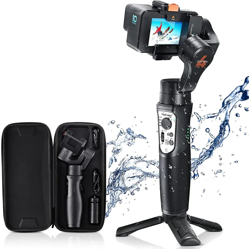 Portable 3-Axis Gimbal for Smooth Action Camera Footage