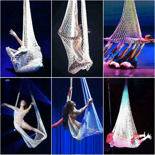 Aerial Yoga Hammock Swing Inversion Fitness Net White