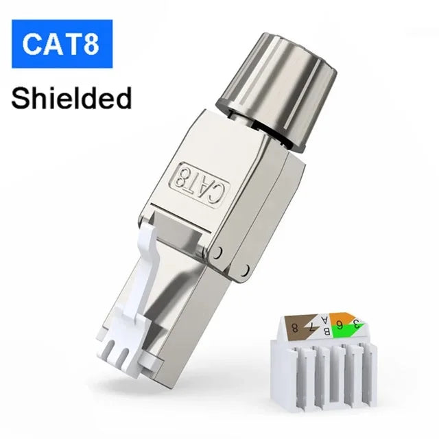 RJ45 Ethernet Connector Toolless Cat8 Plug
