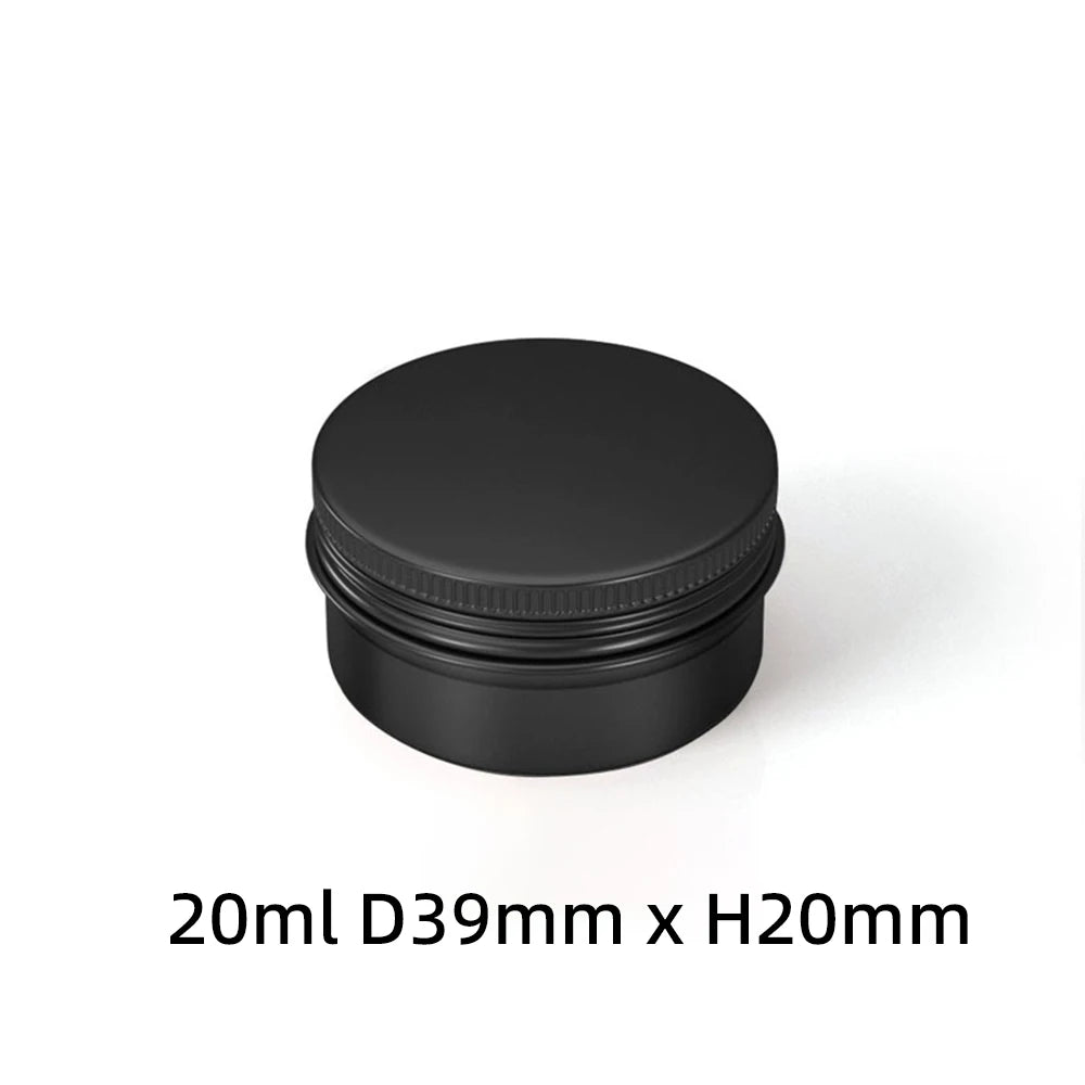 20ml Black Aluminium Tins  200-Pack for Creams & Balms
