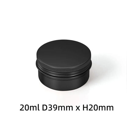20ml Black Aluminium Tins  200-Pack for Creams & Balms