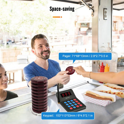 Ten Pager Wireless Calling System for Cafes and Food Trucks
