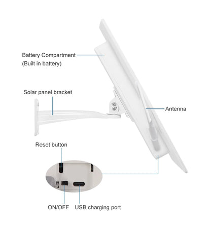 Solar WiFi Repeater Signal Booster with Built-in 20000mAh Battery
