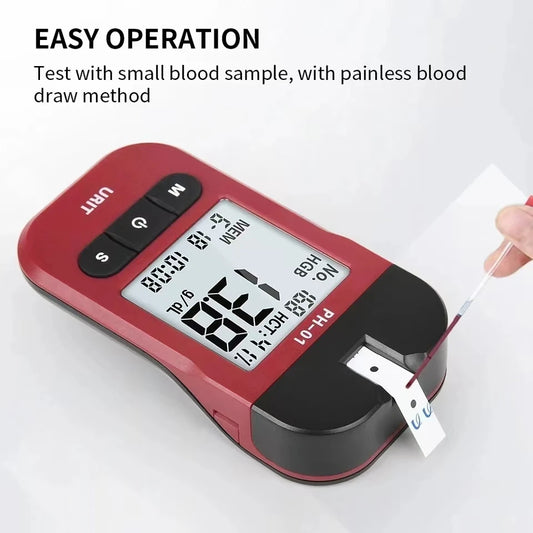 1m Hemoglobin Analyzer with 125 Test Strips for Home