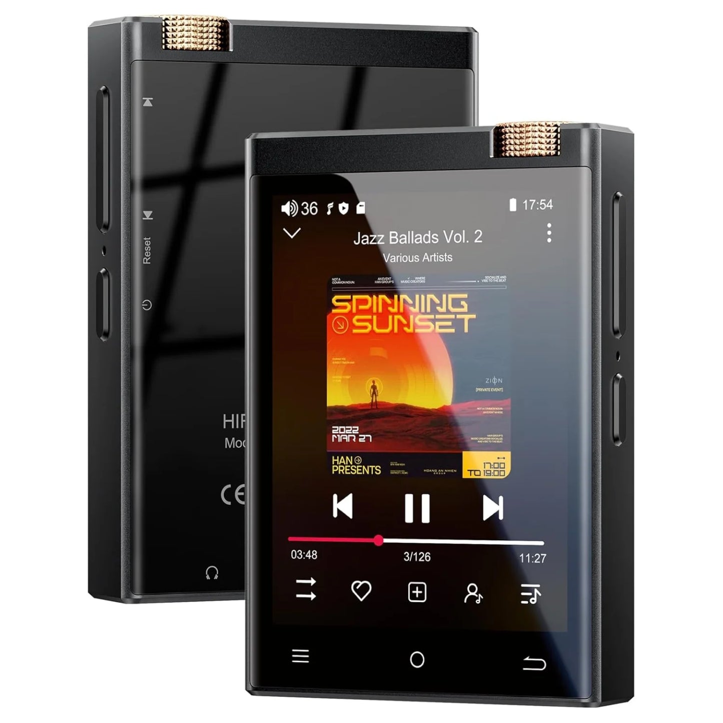 HiFi MP3 Player with Bluetooth WiFi and 64GB Card