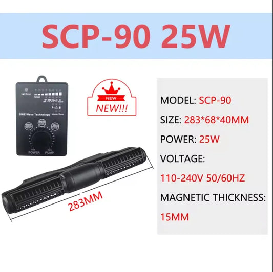 Powerful 90W Marine Wave Pump for Reef Tank Circulation