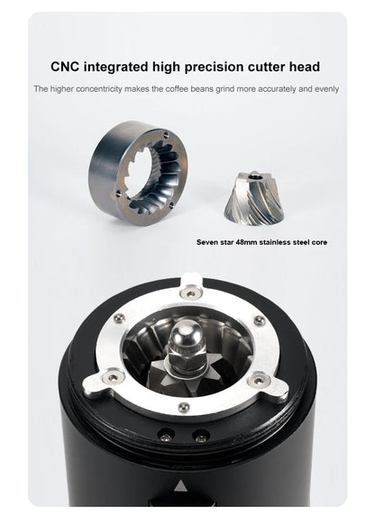 Stepless Espresso Bean Grinder for Cold Brew Silver