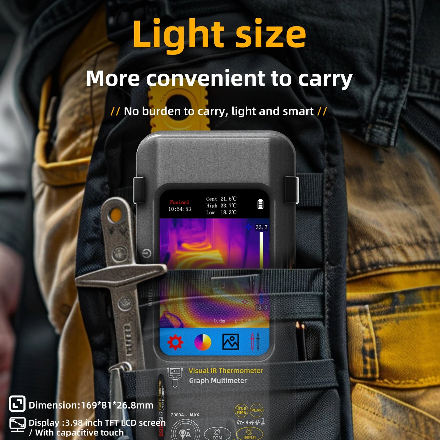 Compact Thermal Imaging Multimeter for Electricians