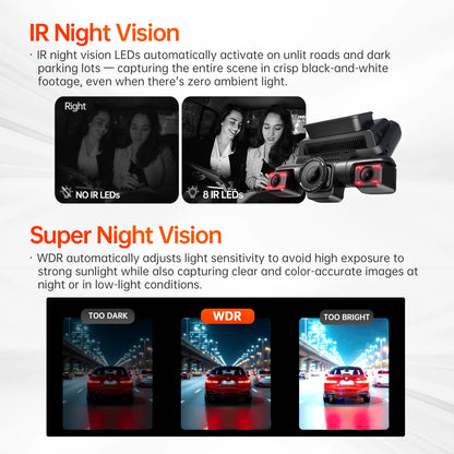4K Four Channel Dash Cam with WiFi GPS Touchscreen