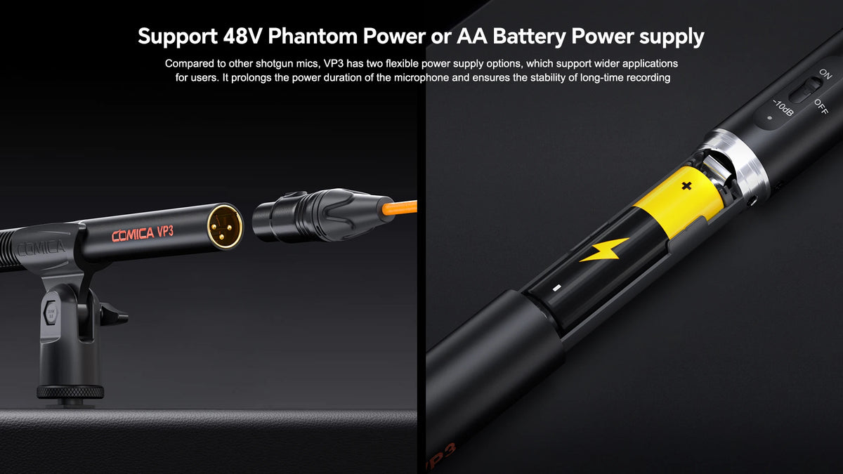 Professional XLR Shotgun Microphone for Video Recording