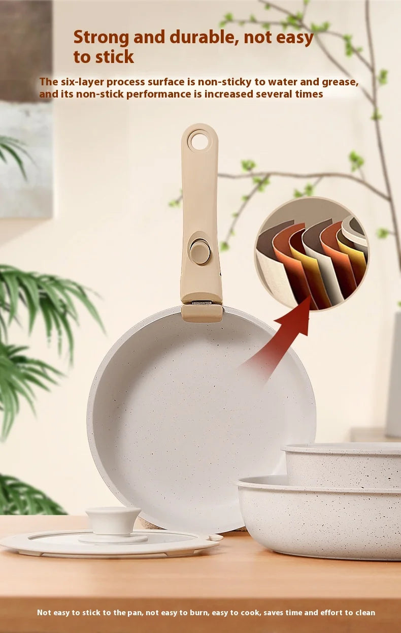 12 Piece Non-Stick Cookware Set with Removable Handle