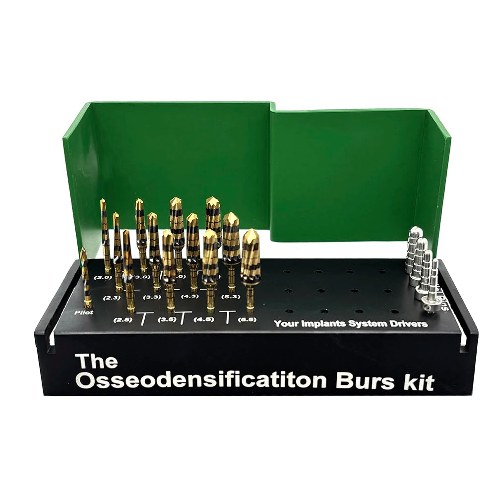 24PCS Dental Implant Surgical Kit with Osseodensification Drills