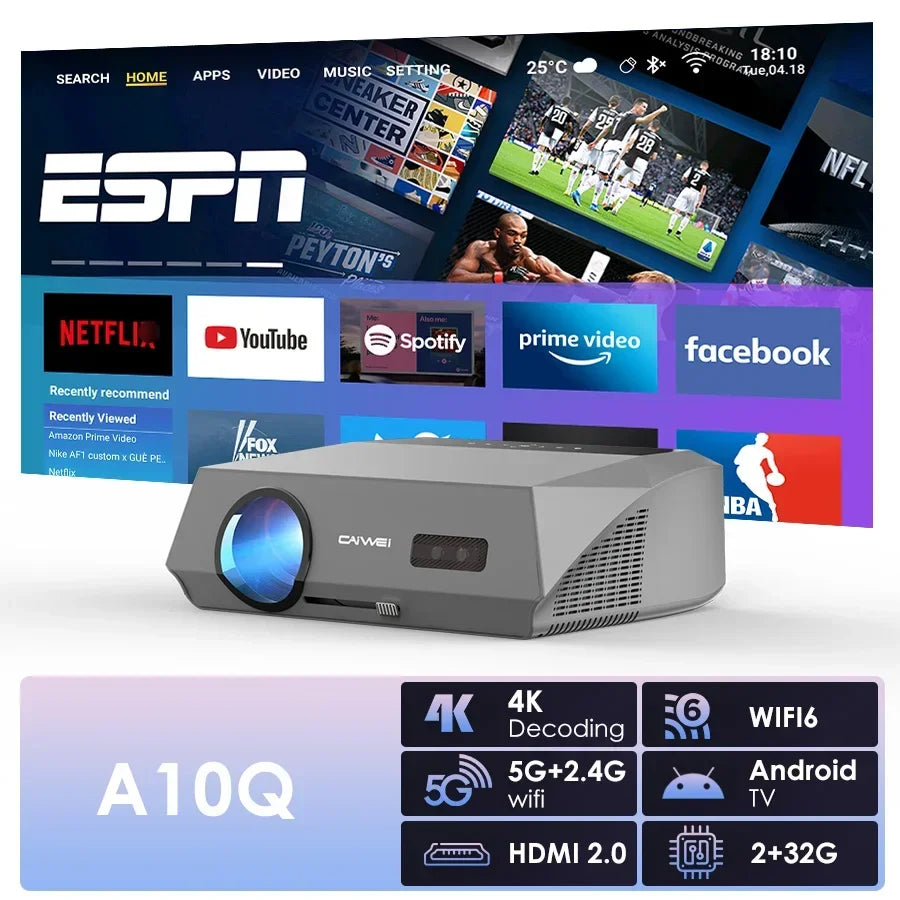 HDR 4K Projector Native 1080P Wifi 5G Home Cinema