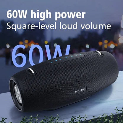 60W Portable Bluetooth Speaker with Powerful Bass