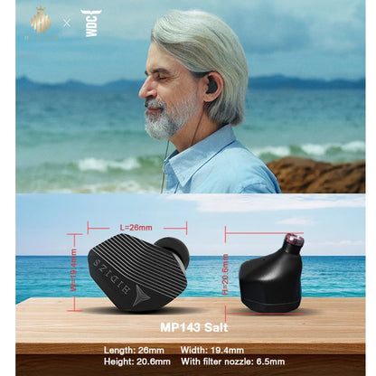 Professional Hybrid Earphones Gun Black 3.5mm Wired IEM