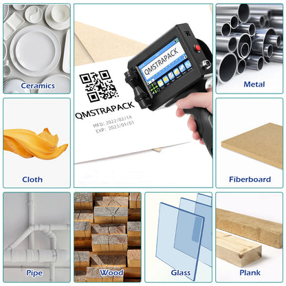 Portable 12.7mm Handheld Inkjet Printer 2 Cartridges