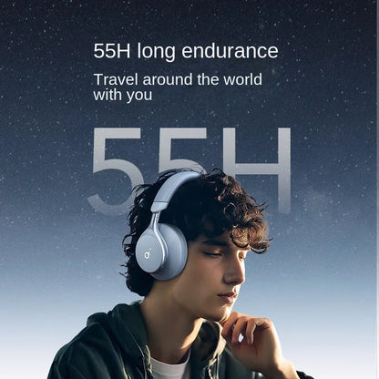 SpaceOne White Active Noise Cancelling Wireless Earphones