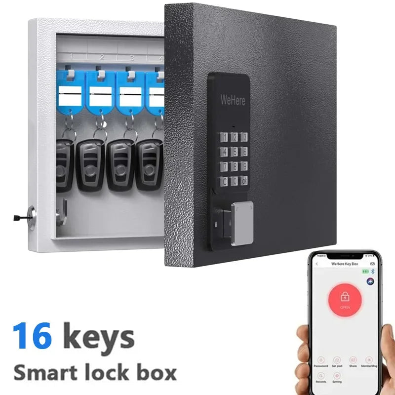 Bluetooth 16-Key Storage Safe with App Black