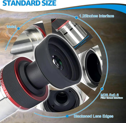 Parfocal 3 to 8mm Zoom Eyepiece for Telescopes