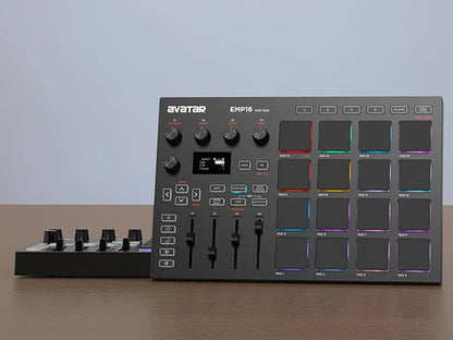 Portable Beat Maker Machine with 16 Backlit Drum Pads