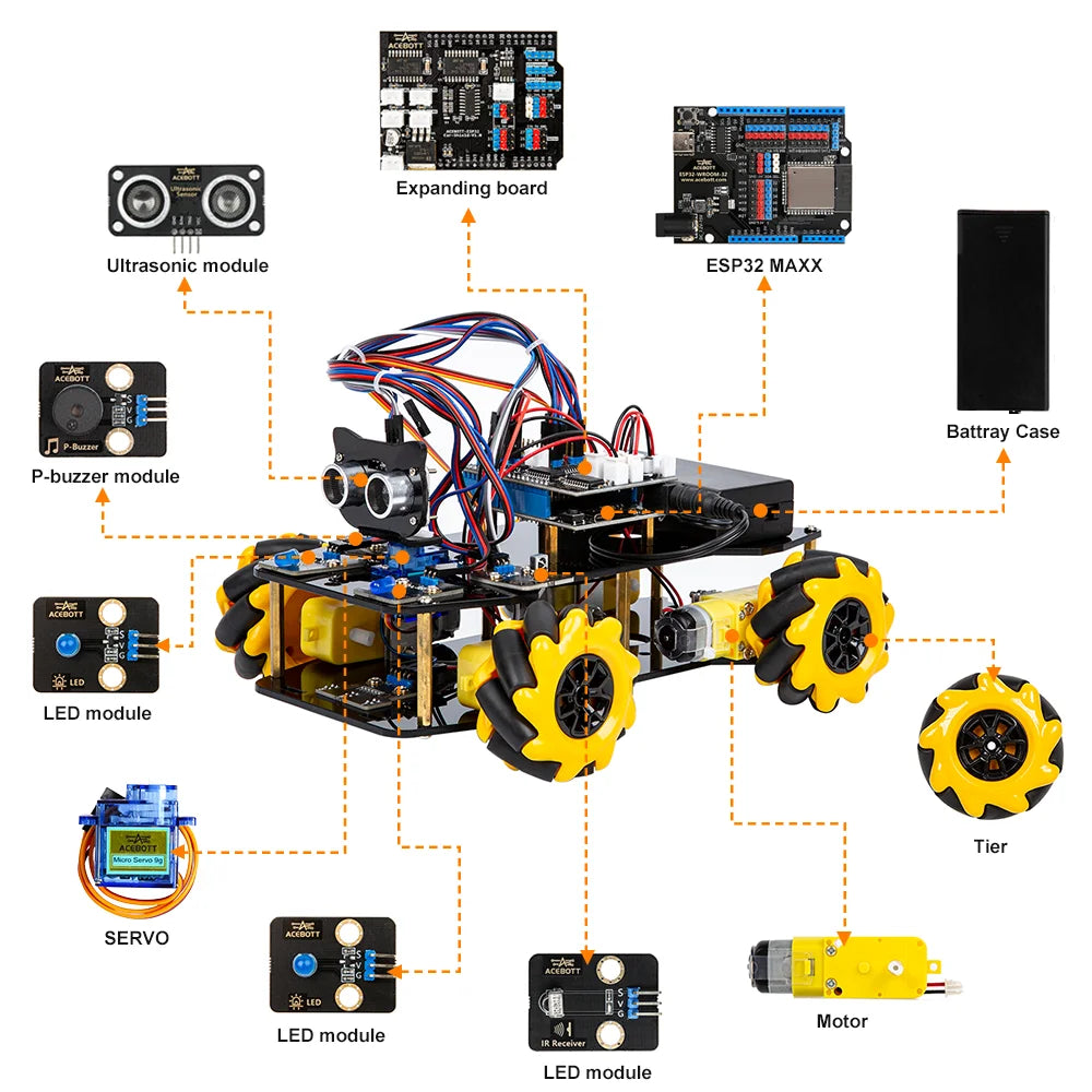 ESP32 Smart Robot Car STEM Coding Kit