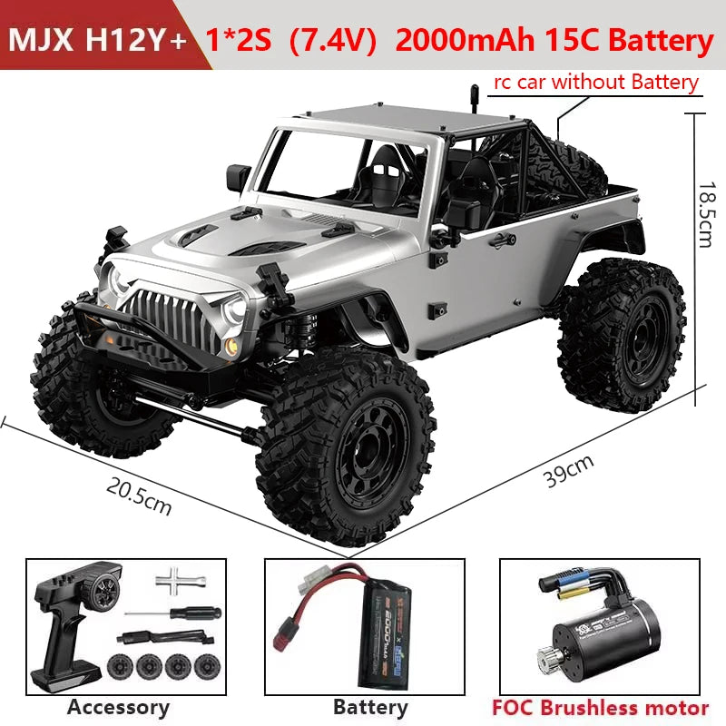 Silver 4WD RC Car 12km/h Brushless Racing Truck