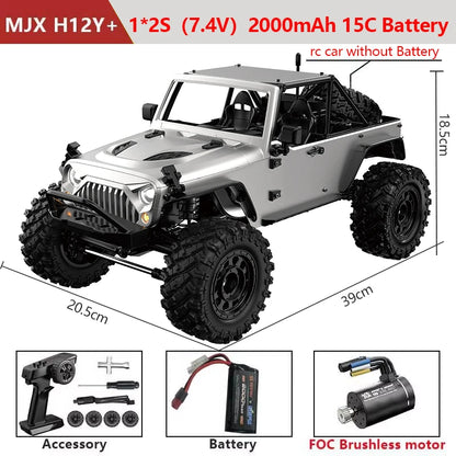 Silver 4WD RC Car 12km/h Brushless Racing Truck