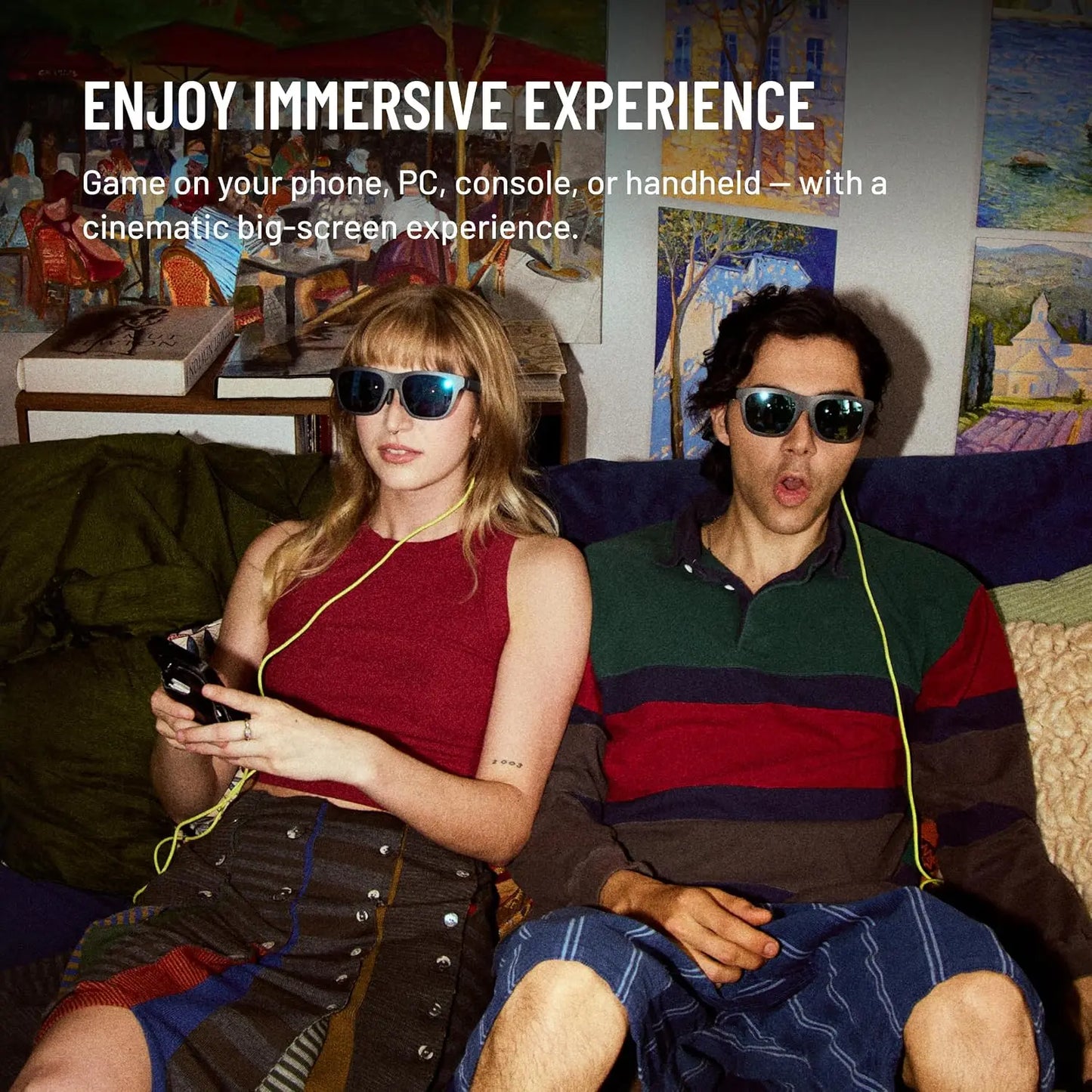 AR Smart Glasses 147 Inch HDR Virtual Display 1600 Nits