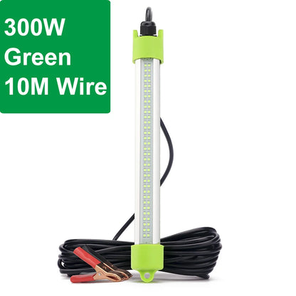 Portable 300W Submersible Green LED Fishing Light with 10m Cable