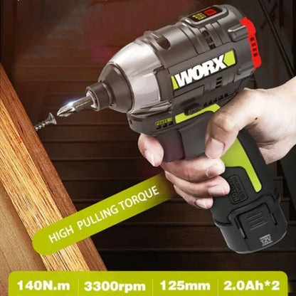 Cordless 12V Impact Screwdriver 140Nm Brushless Motor
