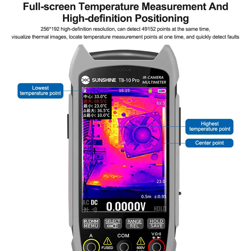 HD 256×192 Infrared Thermal Imaging Multimeter Repair Tool
