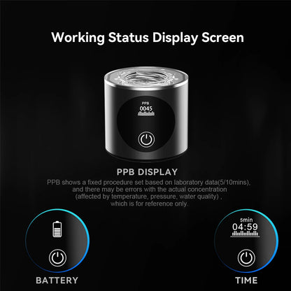 Rechargeable Hydrogen Water Bottle with PPB and Timer Display