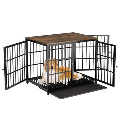 Heavy Duty Dog Crate End Table White M