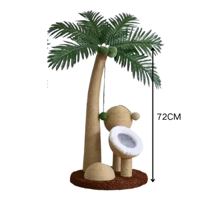 Coconut Tree Cat Scratcher Pole Small Medium Cats