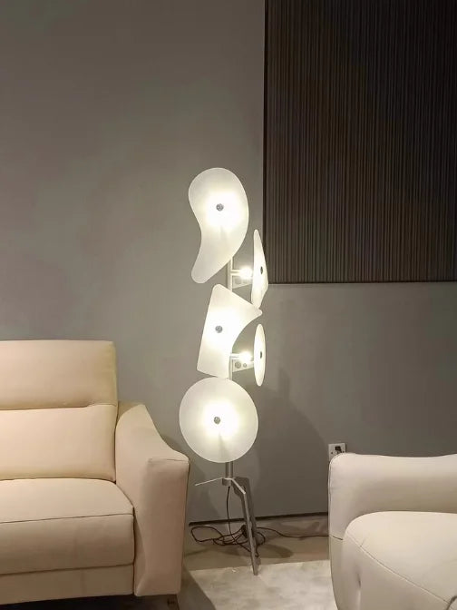 White Floor Lamp H170cm Warm LED Lighting