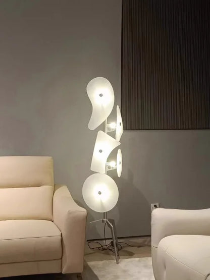 White Floor Lamp H170cm Warm LED Lighting