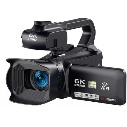6K Camcorder with 64MP Lens and 18x Digital Zoom