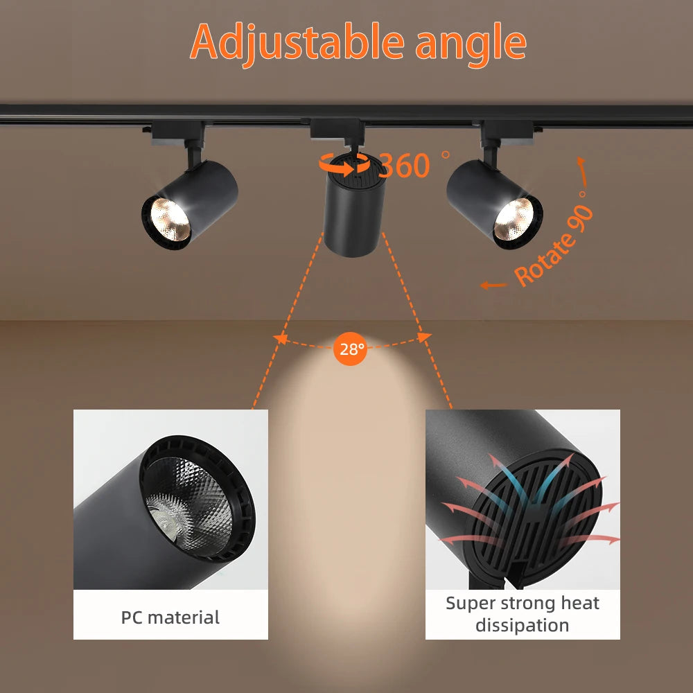 40W Warm LED Track Lights for Ceiling & Kitchen