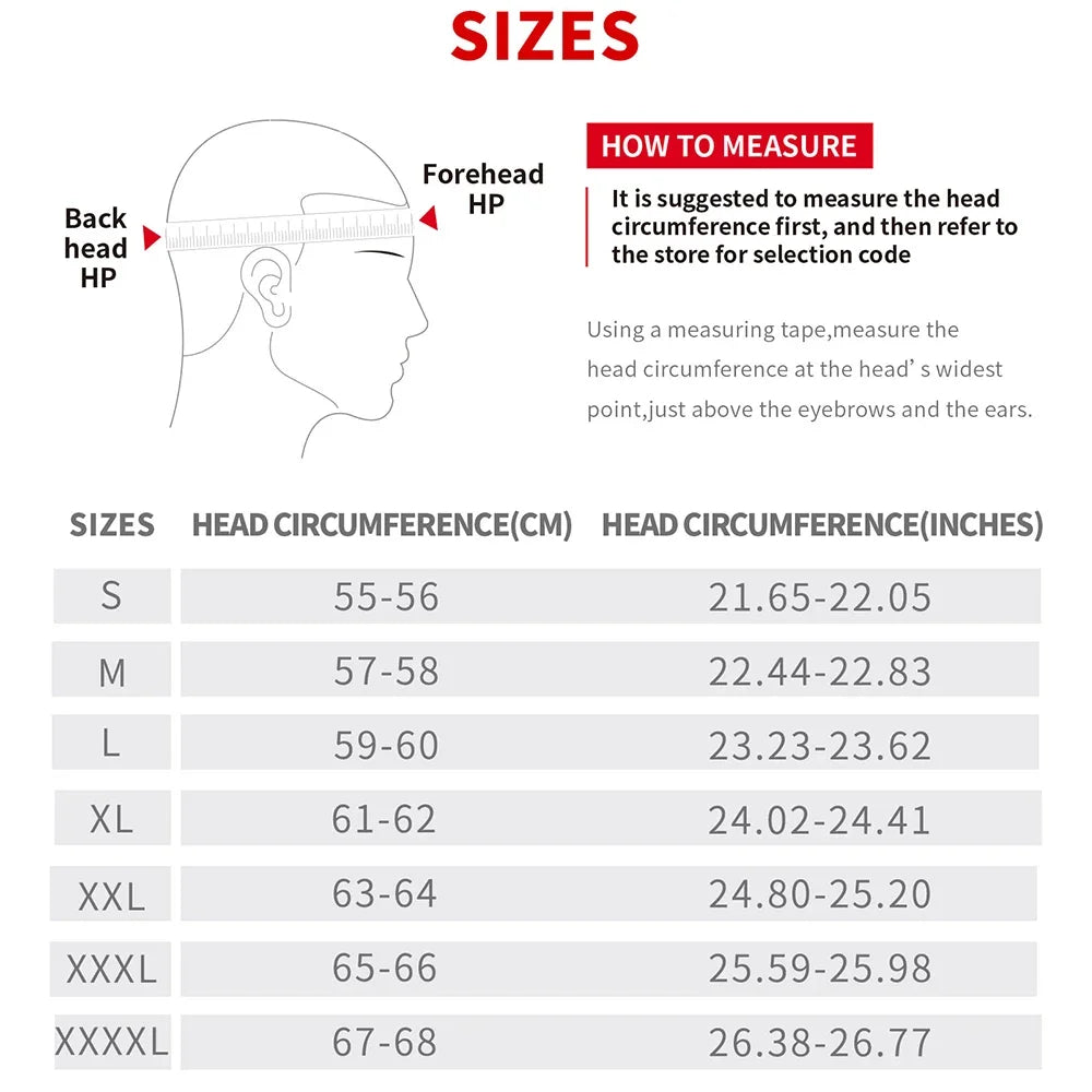 Unisex Carbon Fiber Kevlar Full Face Motorcycle Helmet XXXL