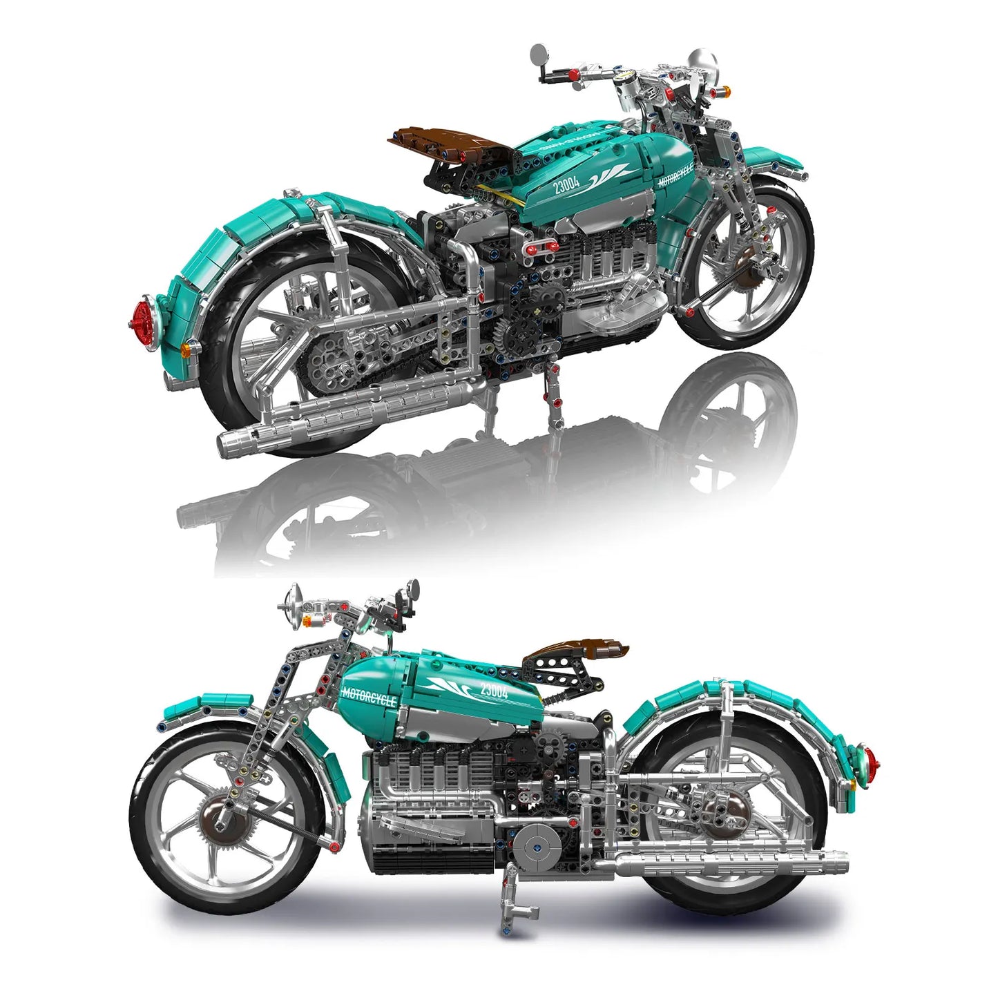 23004 Motorcycle Building Blocks Model with Original Box