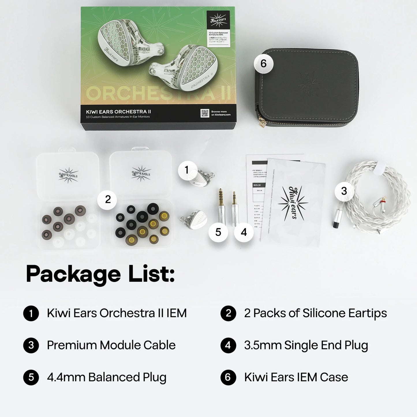 Silver HiFi In-Ear Earphones 10BA Noise Isolation