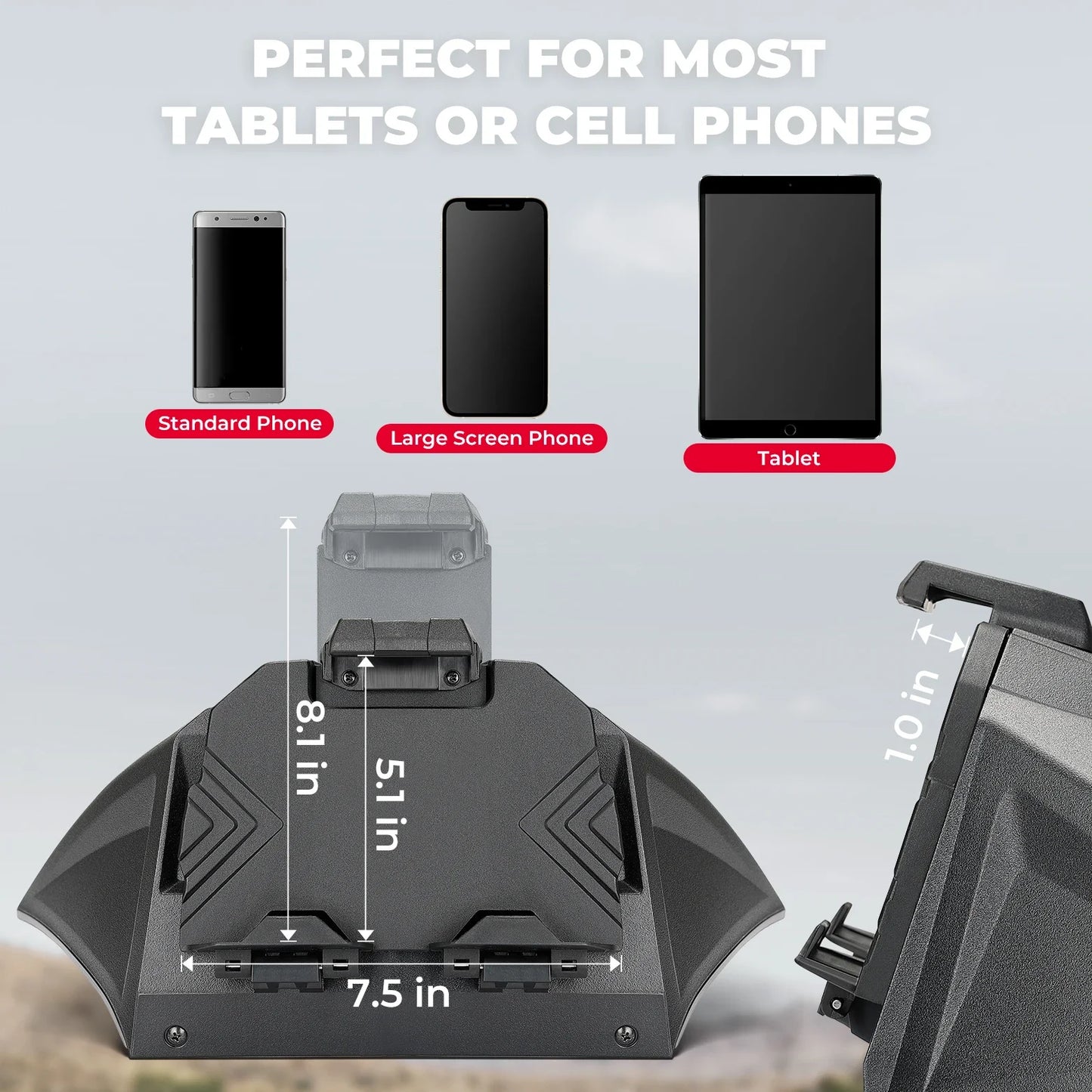 Heavy Duty UTV Device Storage Box with Tablet Mount