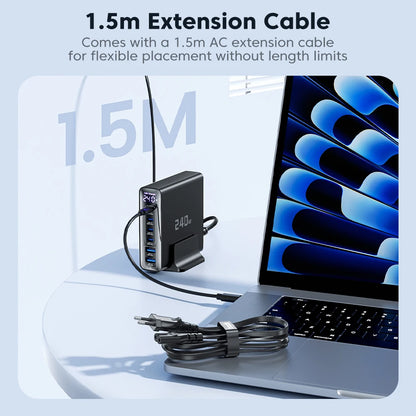 240W GaN Desktop Charger 140W USB-C 2m Cable