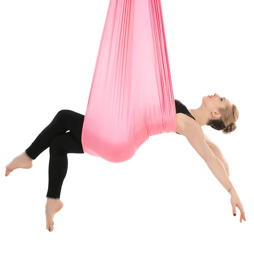 7×2.8m Pink Aerial Yoga Hammock Swing for Pilates