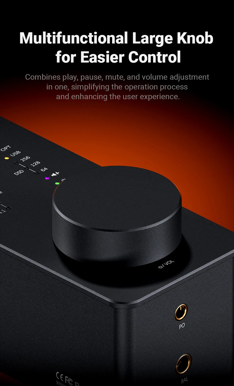 USB DAC Headphone Amplifier with Balanced Output