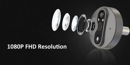 3MP Smart WiFi Door Viewer with PIR Motion Detection