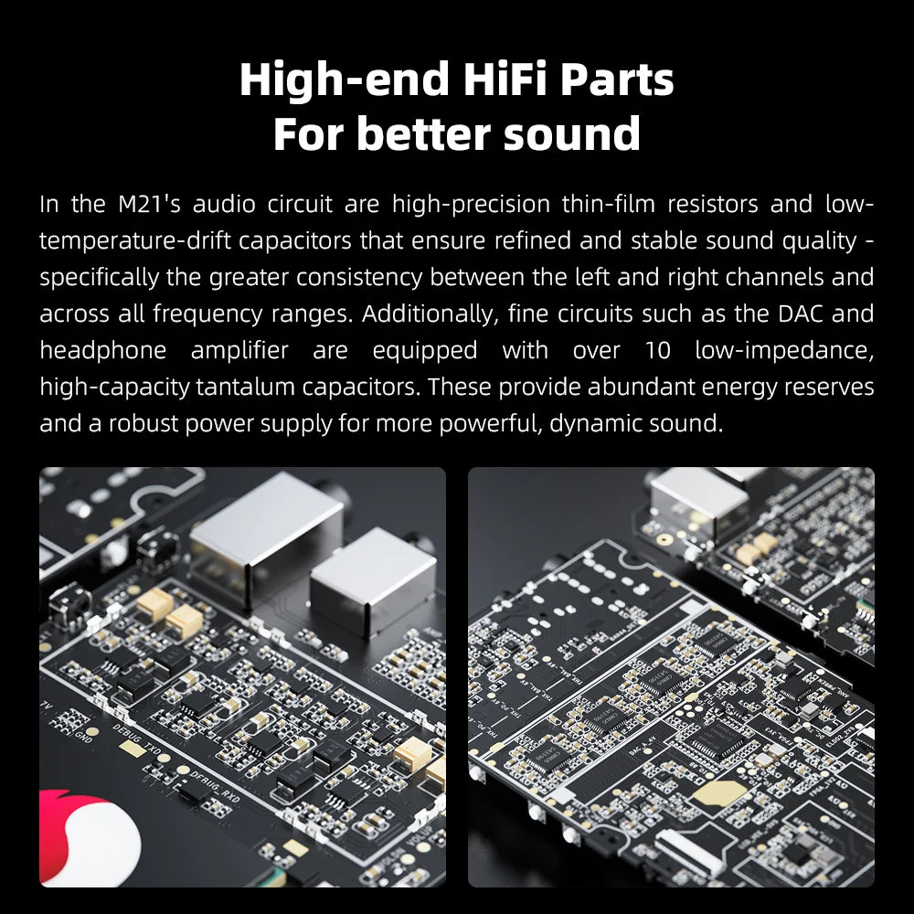 Black Android Music Player Hi-Res Audio DAC 950mW