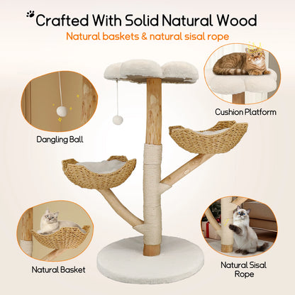 Kitten Cat Condo Tower with Scratcher & Activity Platforms
