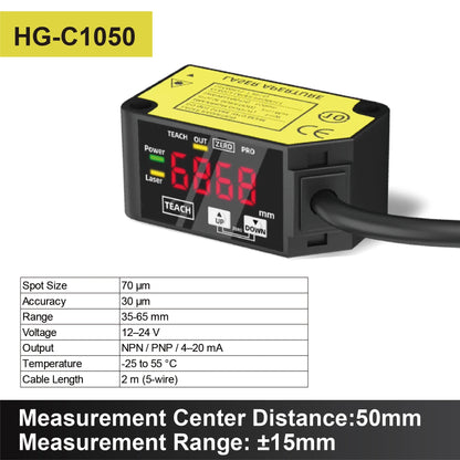 HG-C1050 Precision Laser Distance Sensor with High Accuracy Measurement
