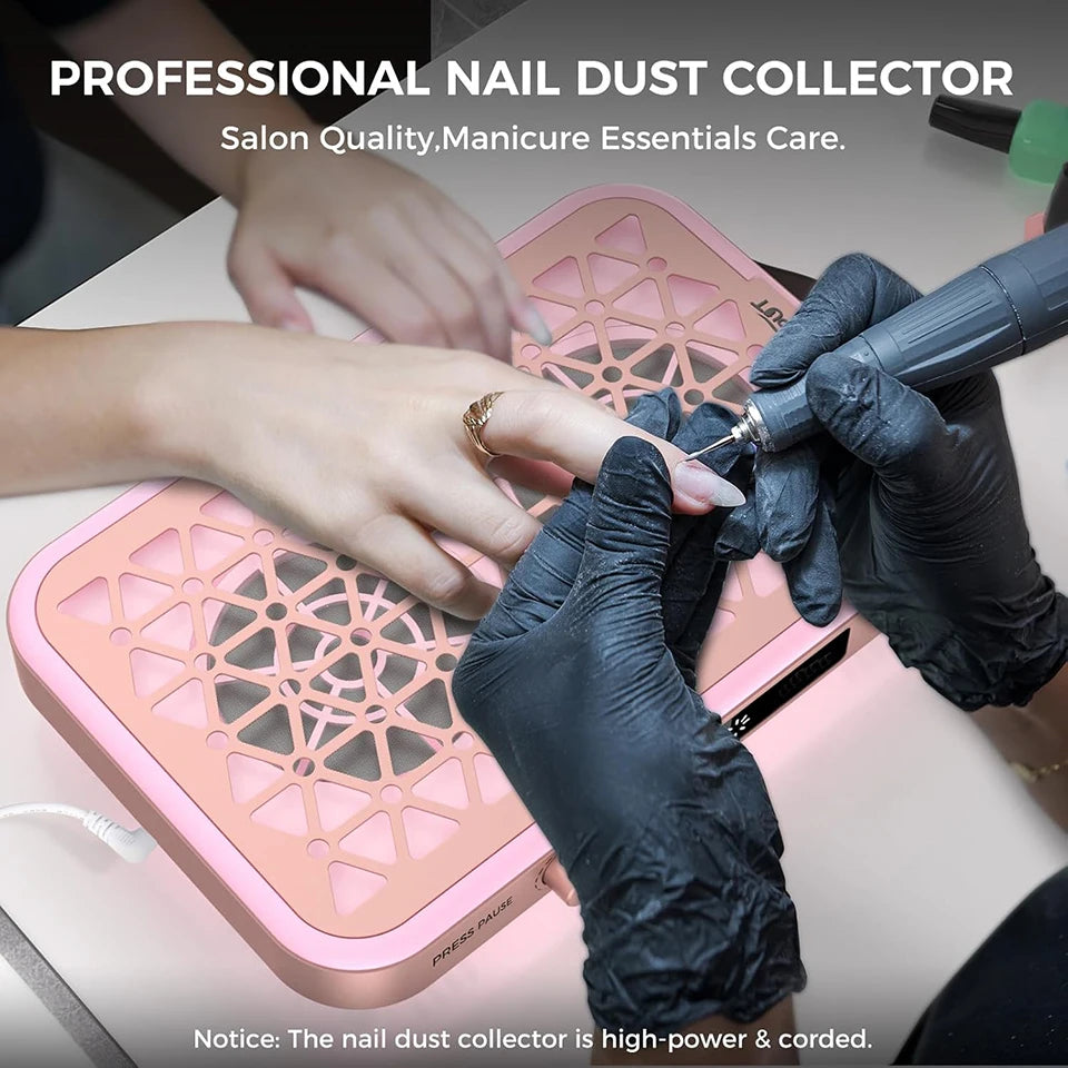 1600PA Nail Dust Collector 10-Speed Adjustable Nail Vacuum